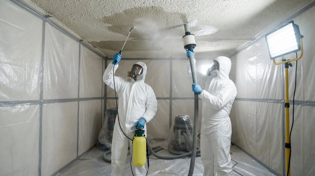 Licensed asbestos removal enclosure